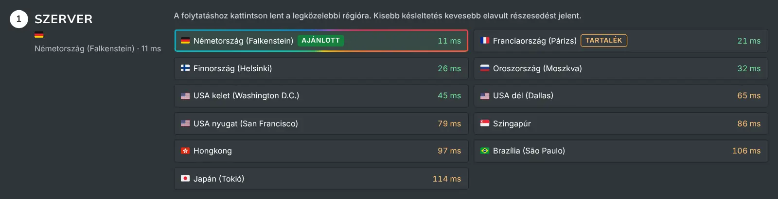 A Bányászati útmutató szerverlépése minden Quantus-régióval
